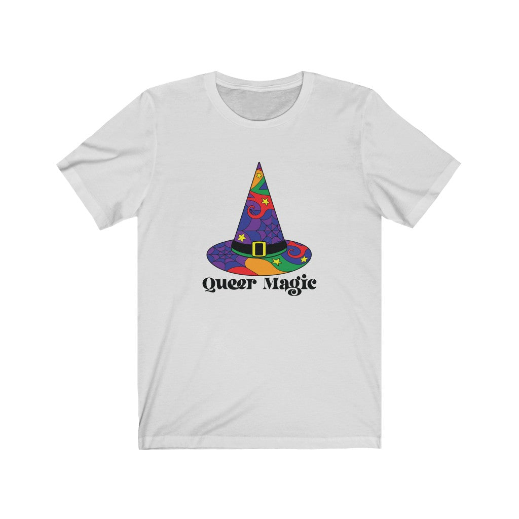Queer Magic Pride Rainbow Witch Hat Tee - Unisex Shirt