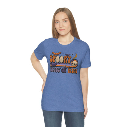"Spooky State of Mind" Bats Moon And Skull Tee - Unisex Shirt