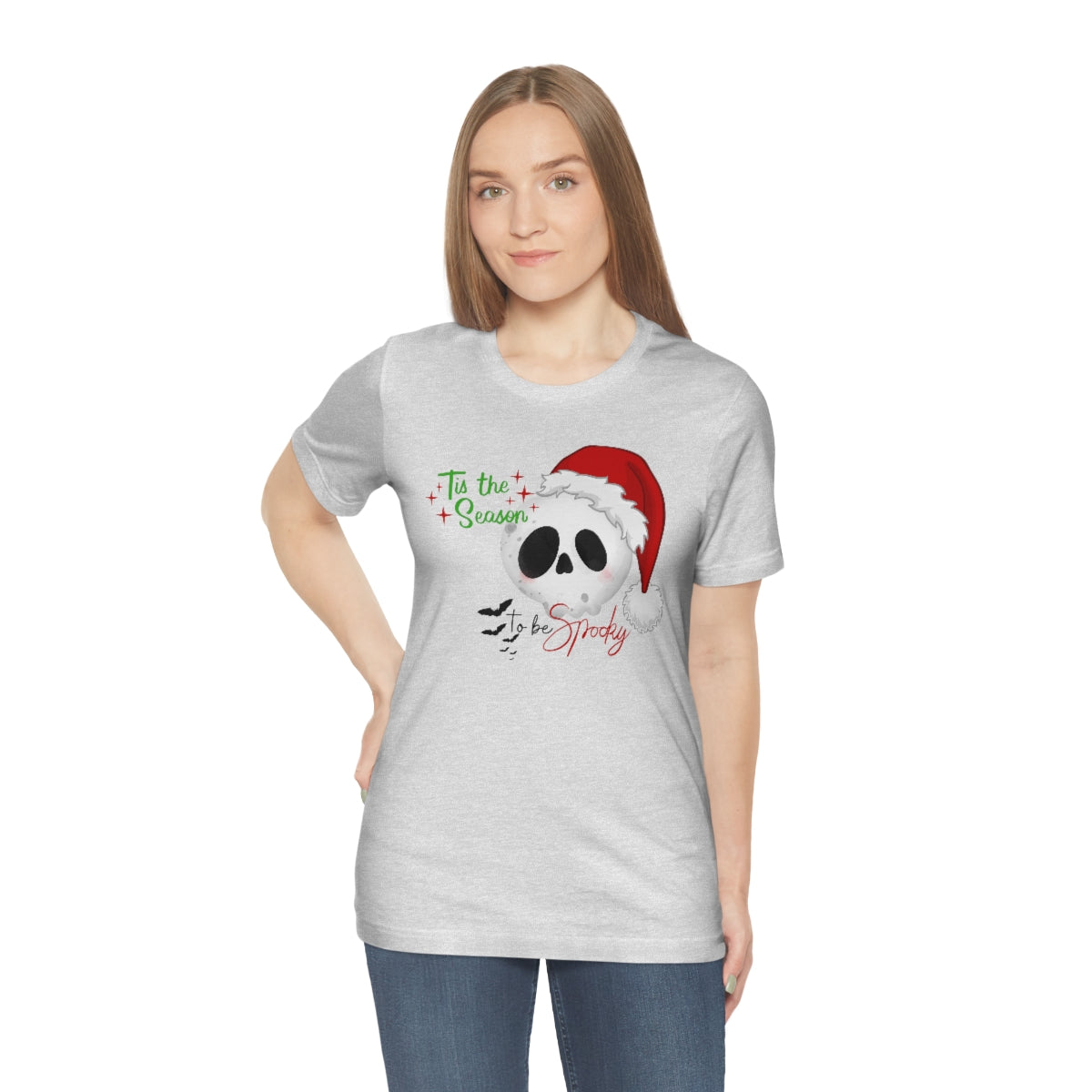 "Tis the Season to be Spooky'" Skull Santa Christmas Tee - Unisex Shirt