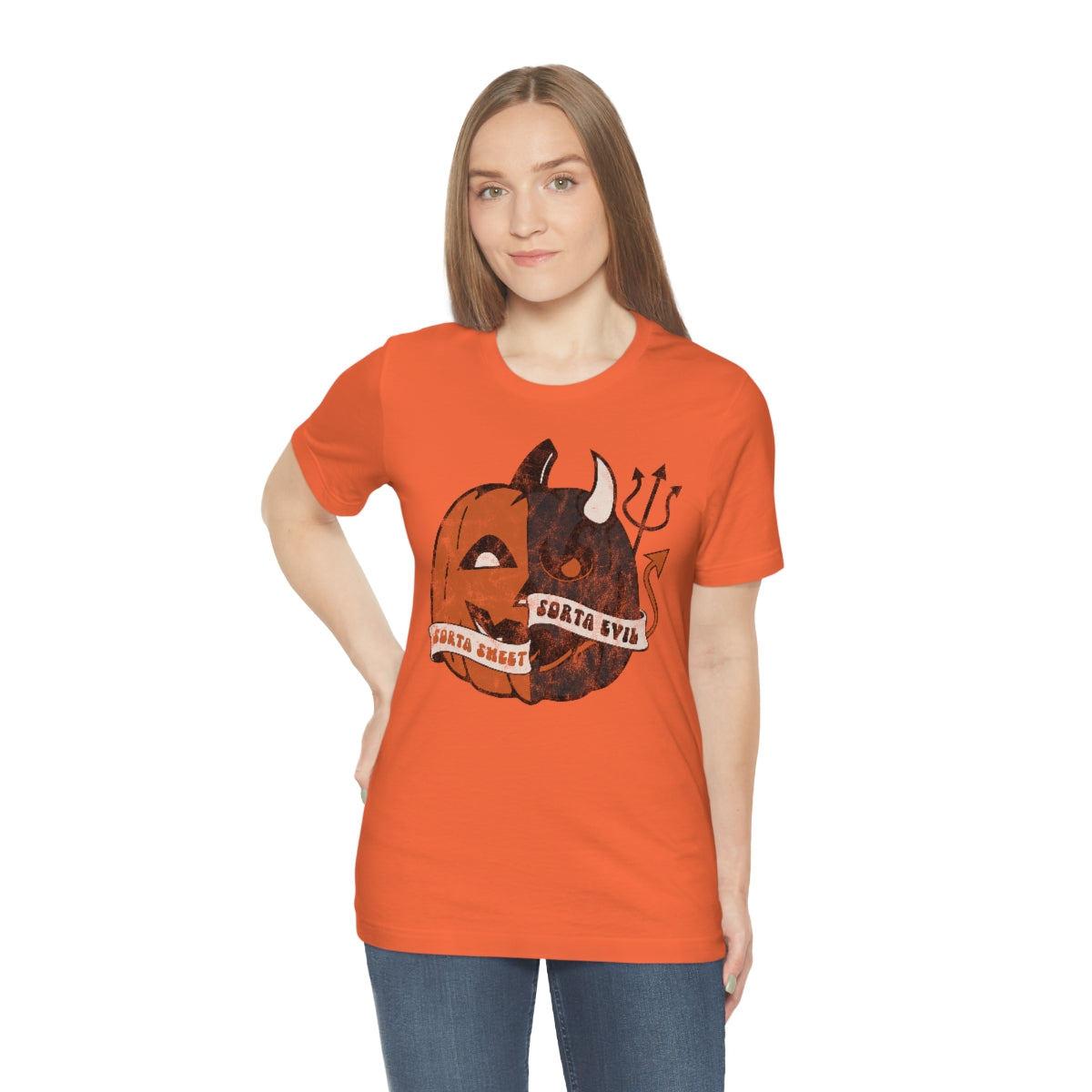 "Sorta Sweet Sorta Evil'" Jack-O-Lantern Tee - Unisex Shirt