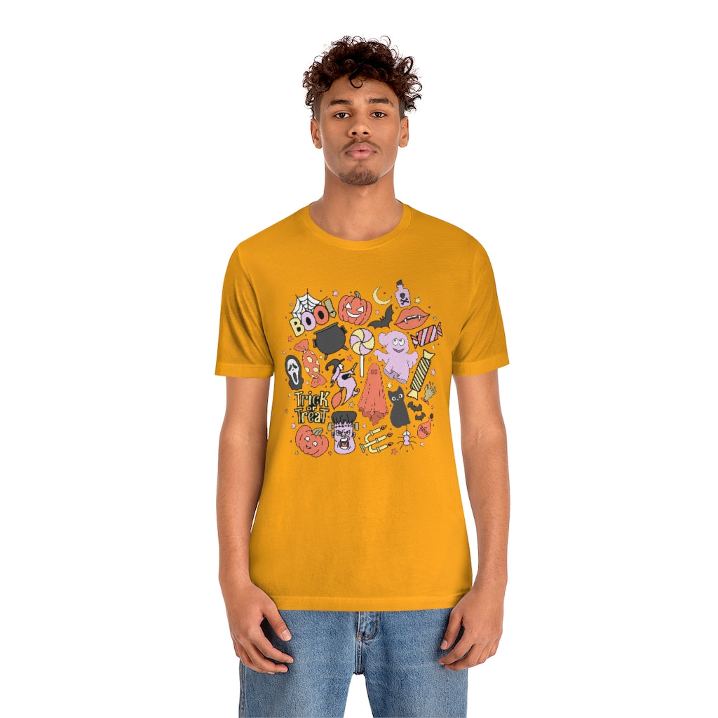 Trick-Or-Treat Spooky Doodles Tee - Unisex Shirt
