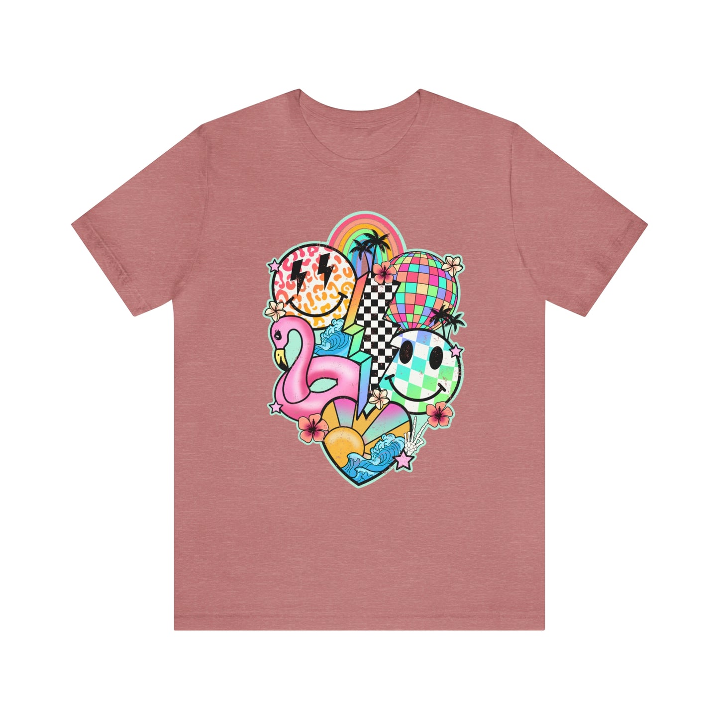 Neon Smiley Pool Party Tee - Unisex Shirt