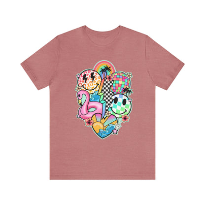 Neon Smiley Pool Party Tee - Unisex Shirt