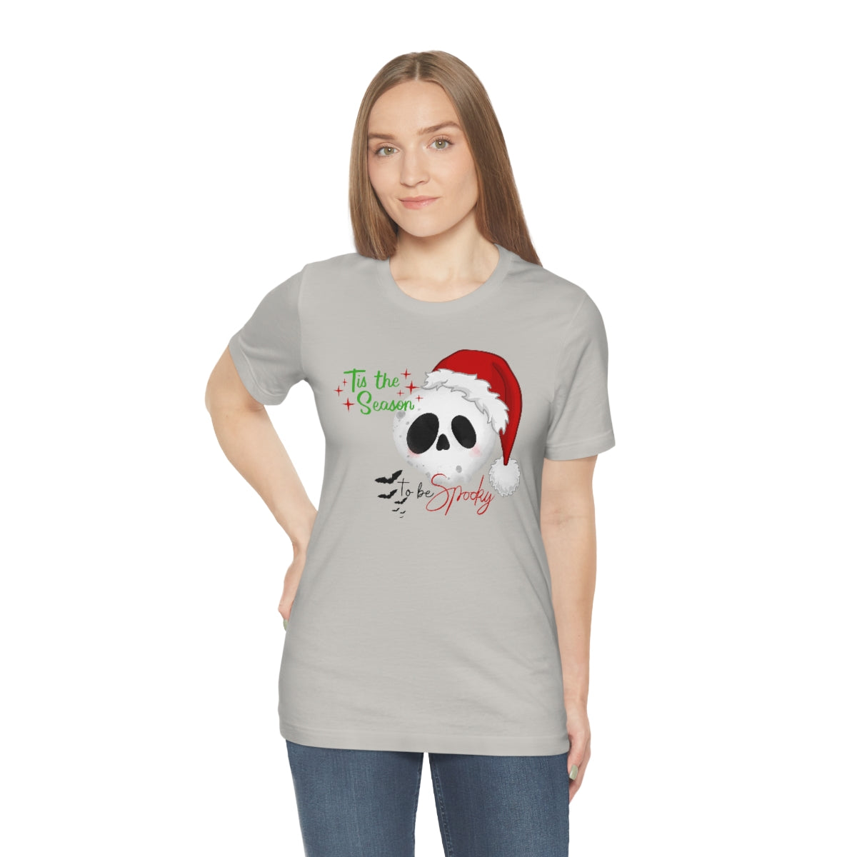 "Tis the Season to be Spooky'" Skull Santa Christmas Tee - Unisex Shirt