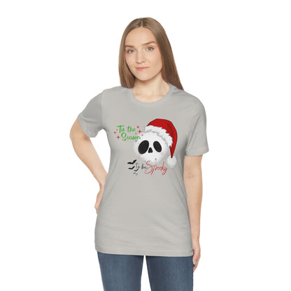 "Tis the Season to be Spooky'" Skull Santa Christmas Tee - Unisex Shirt