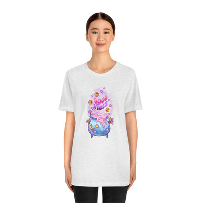 Witchy Good Vibes Smiley Cauldron Tee - Unisex Shirt