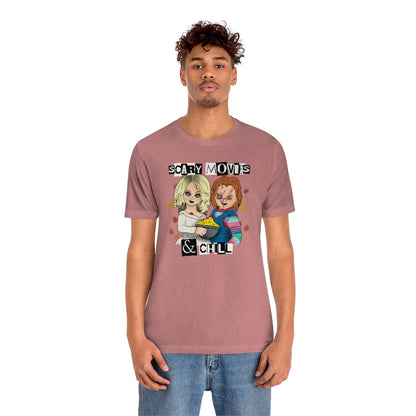 "Scary Movies & Chill" Horror Chucky Tee - Unisex Shirt