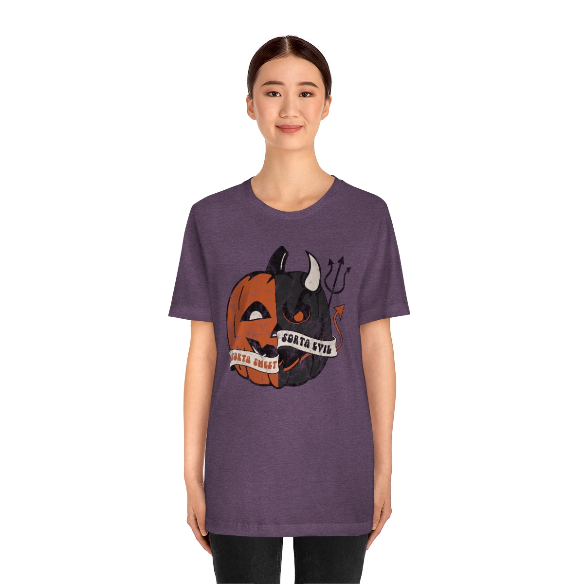 "Sorta Sweet Sorta Evil'" Jack-O-Lantern Tee - Unisex Shirt