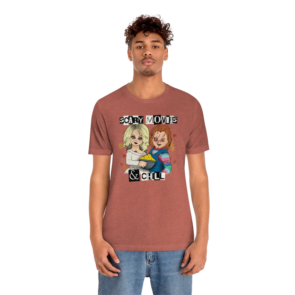"Scary Movies & Chill" Horror Chucky Tee - Unisex Shirt