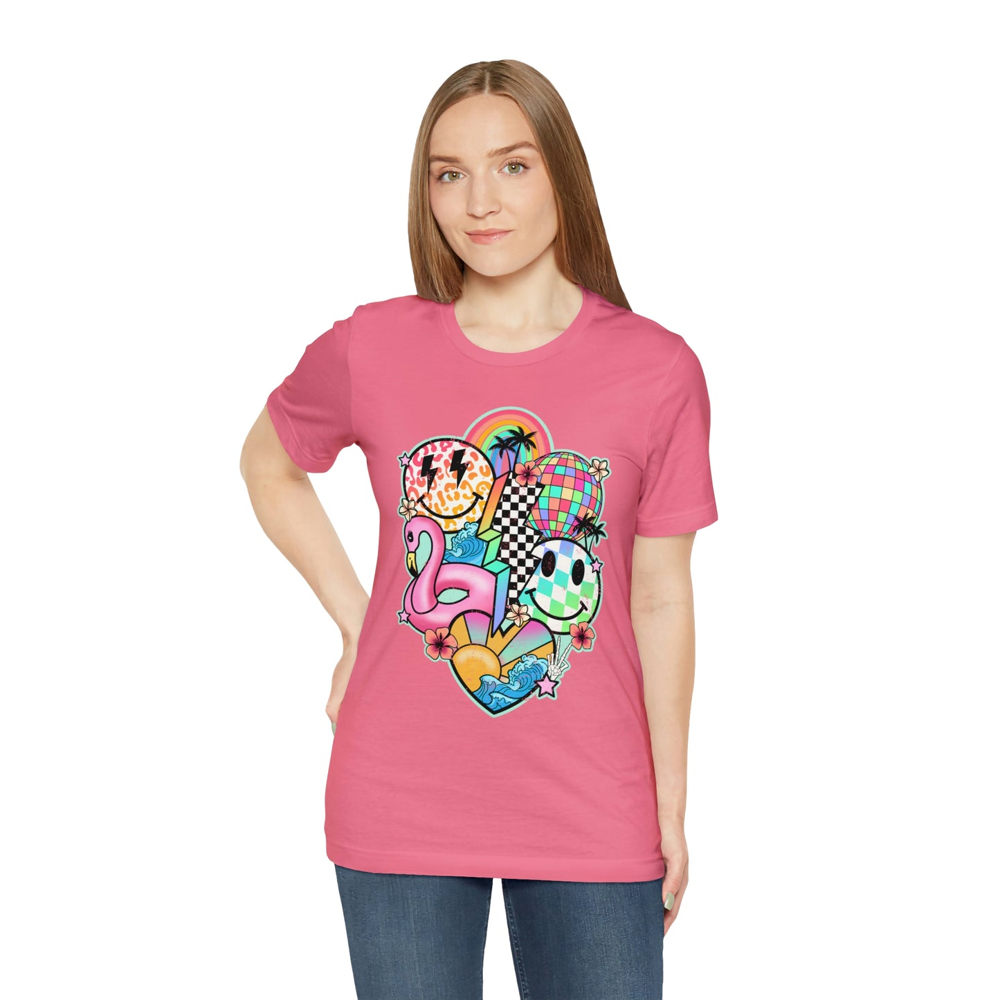 Neon Smiley Pool Party Tee - Unisex Shirt