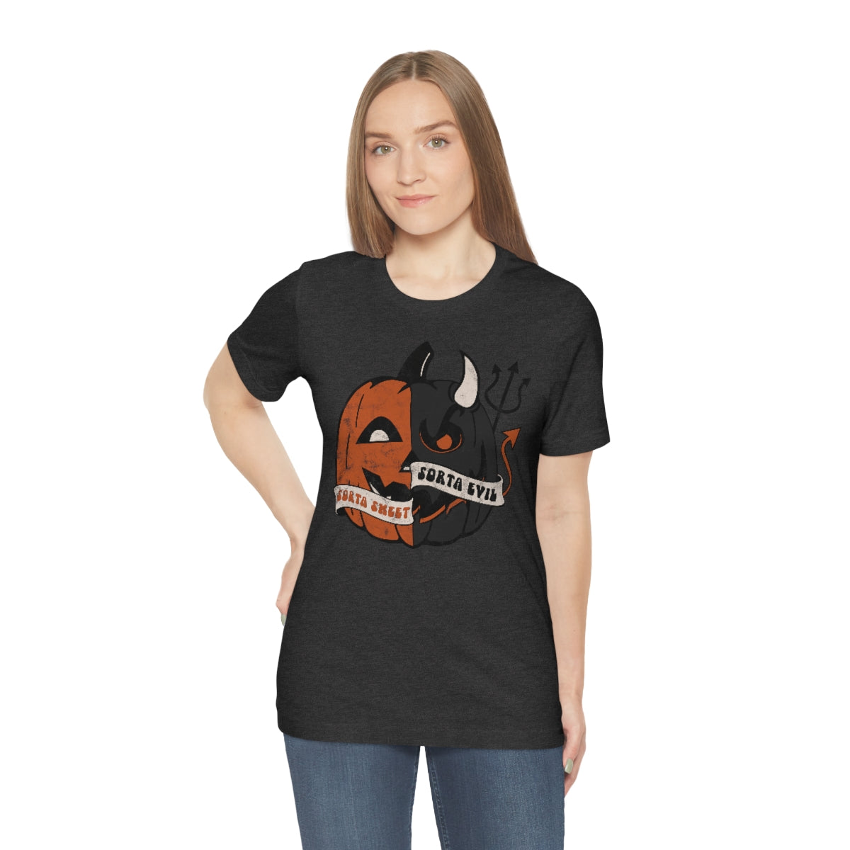 "Sorta Sweet Sorta Evil'" Jack-O-Lantern Tee - Unisex Shirt