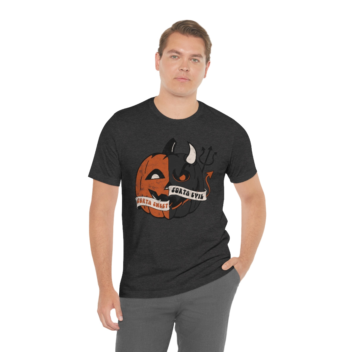 "Sorta Sweet Sorta Evil'" Jack-O-Lantern Tee - Unisex Shirt