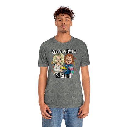 "Scary Movies & Chill" Horror Chucky Tee - Unisex Shirt
