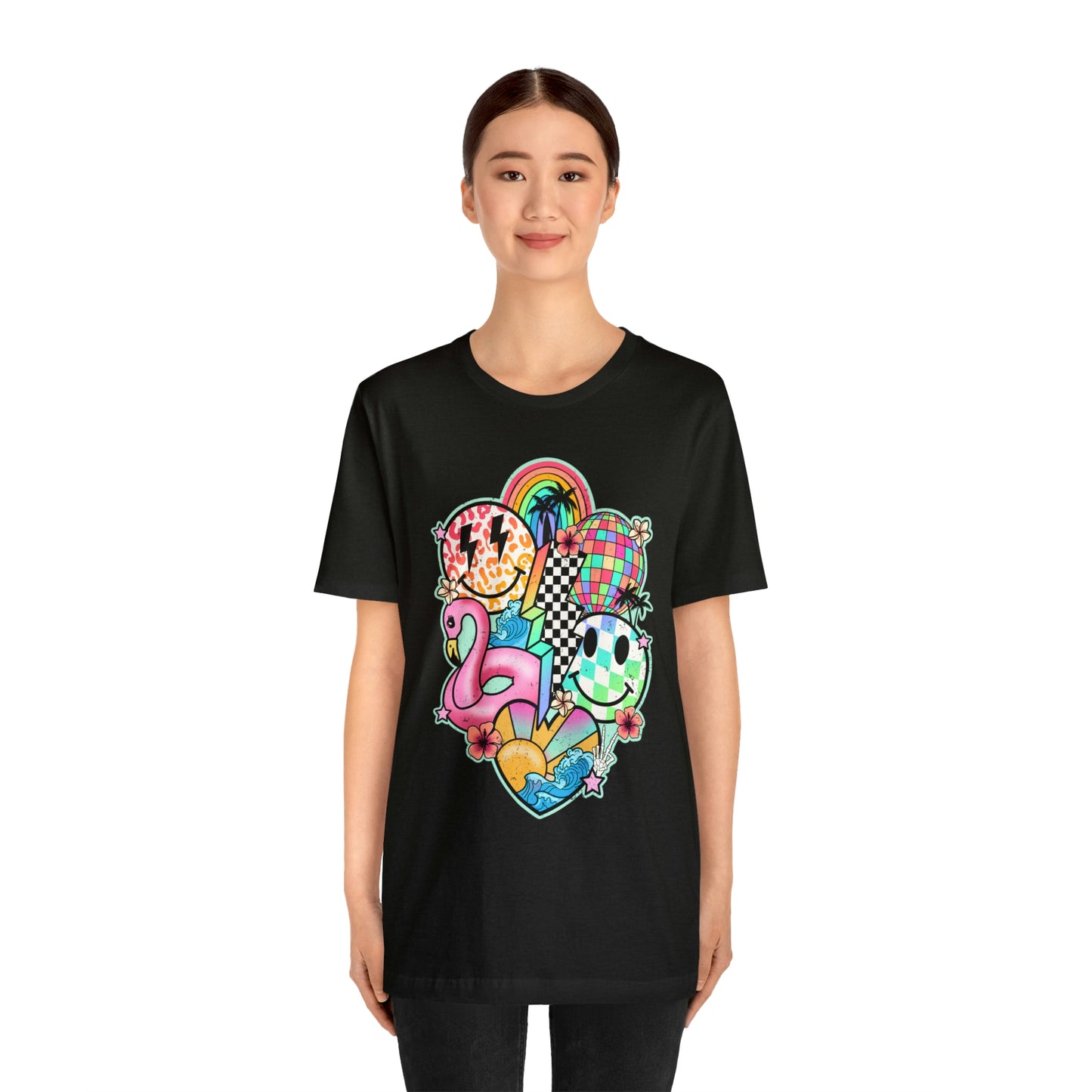 Neon Smiley Pool Party Tee - Unisex Shirt