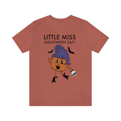 "Little Miss Halloween" Jack-O-Lantern Tee - Unisex Shirt