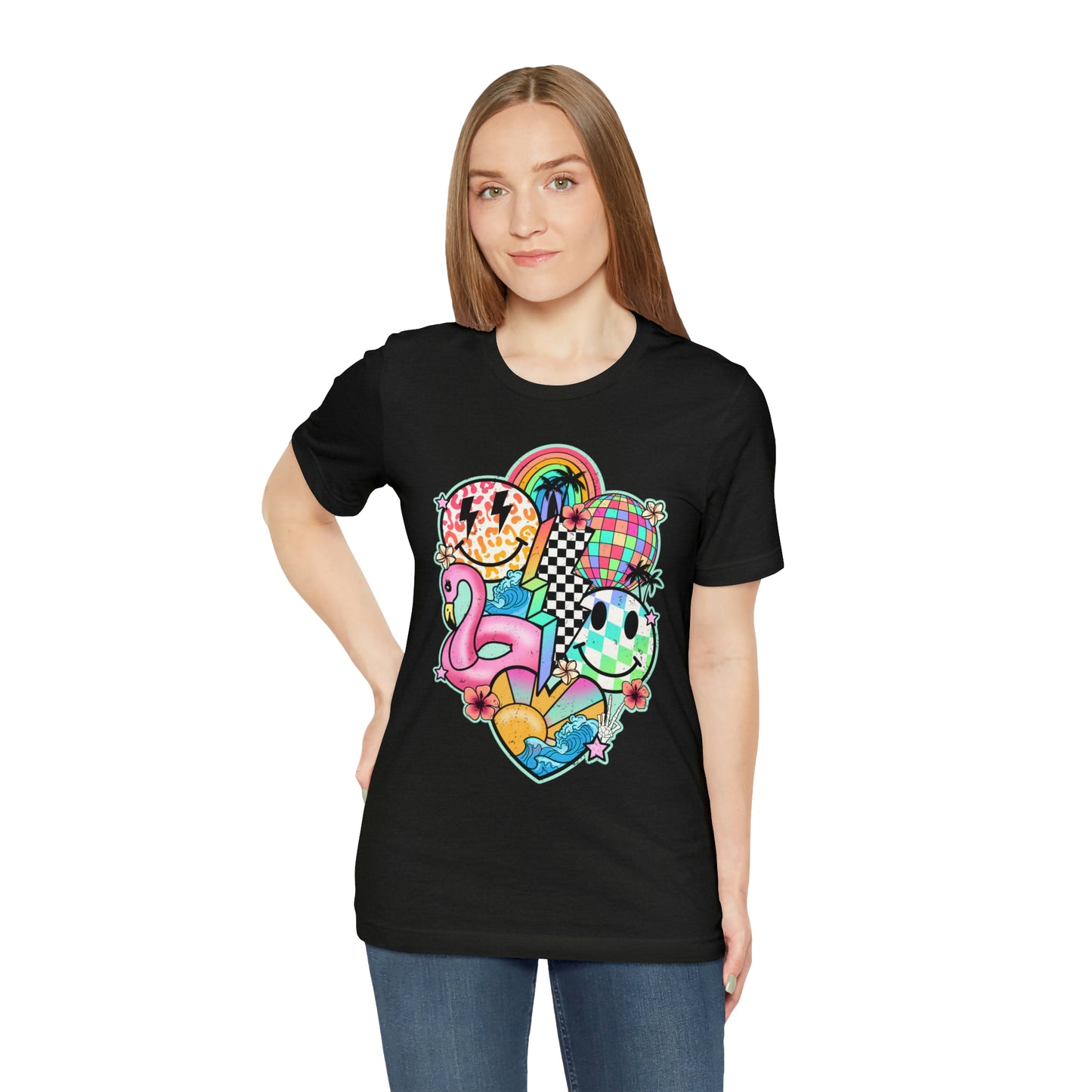 Neon Smiley Pool Party Tee - Unisex Shirt