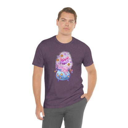 Witchy Good Vibes Smiley Cauldron Tee - Unisex Shirt