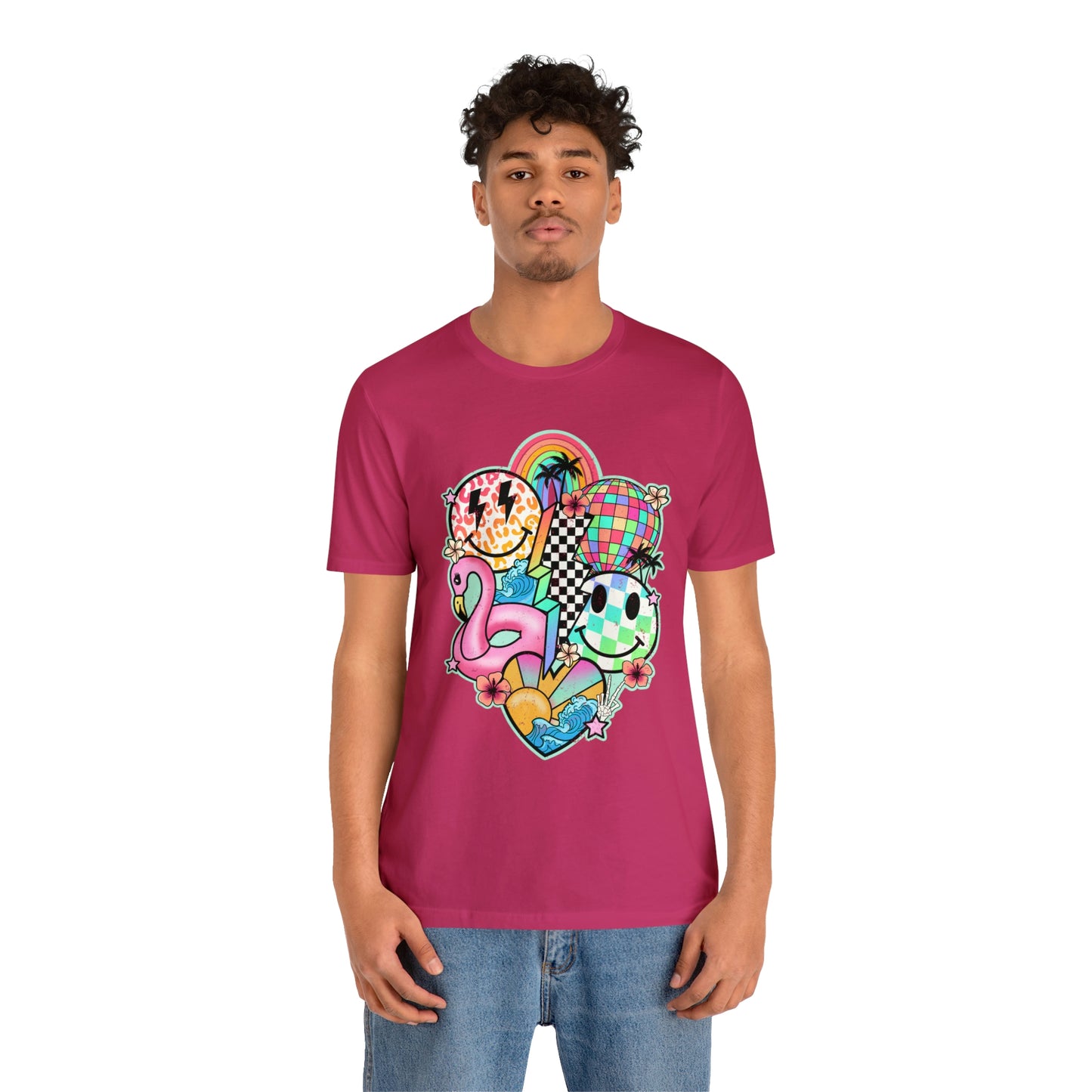 Neon Smiley Pool Party Tee - Unisex Shirt