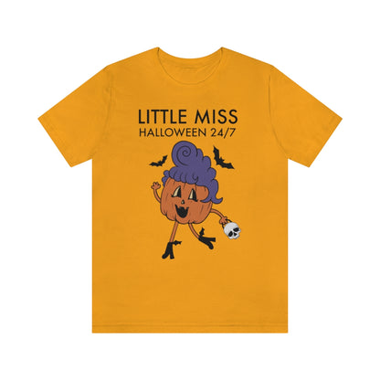 "Little Miss Halloween" Jack-O-Lantern Tee - Unisex Shirt