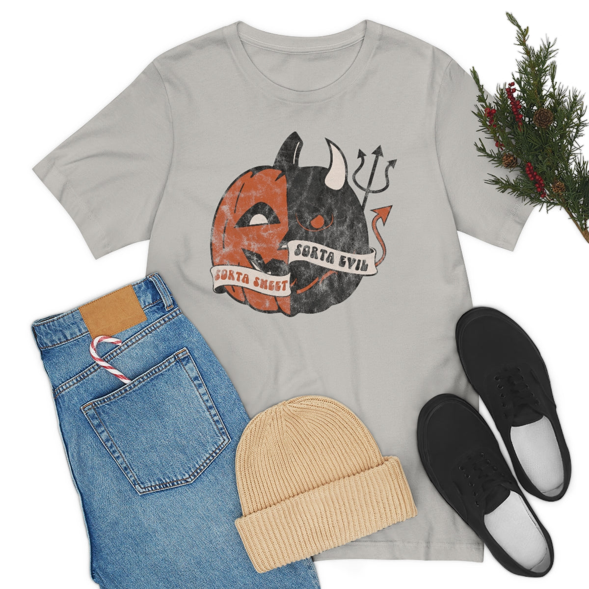 "Sorta Sweet Sorta Evil'" Jack-O-Lantern Tee - Unisex Shirt