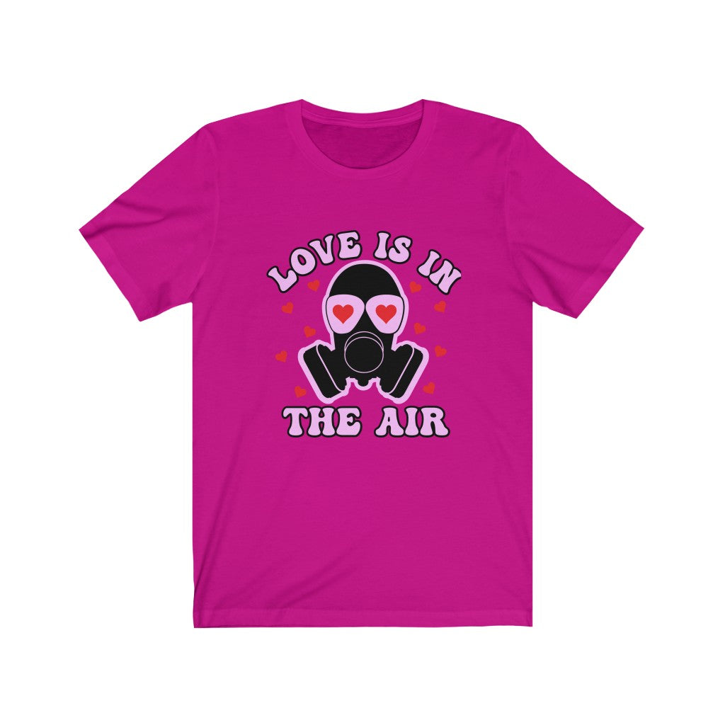 "Love is in the Air" Pink And Red Hearts Gas Mask Tee - Unisex Shirt