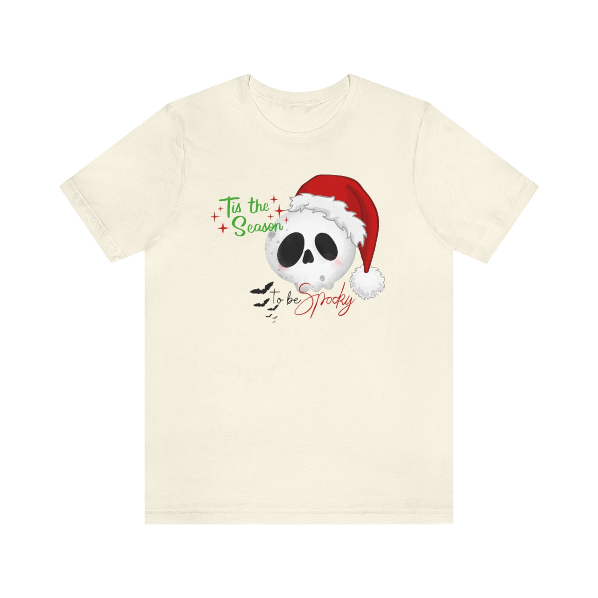 "Tis the Season to be Spooky'" Skull Santa Christmas Tee - Unisex Shirt
