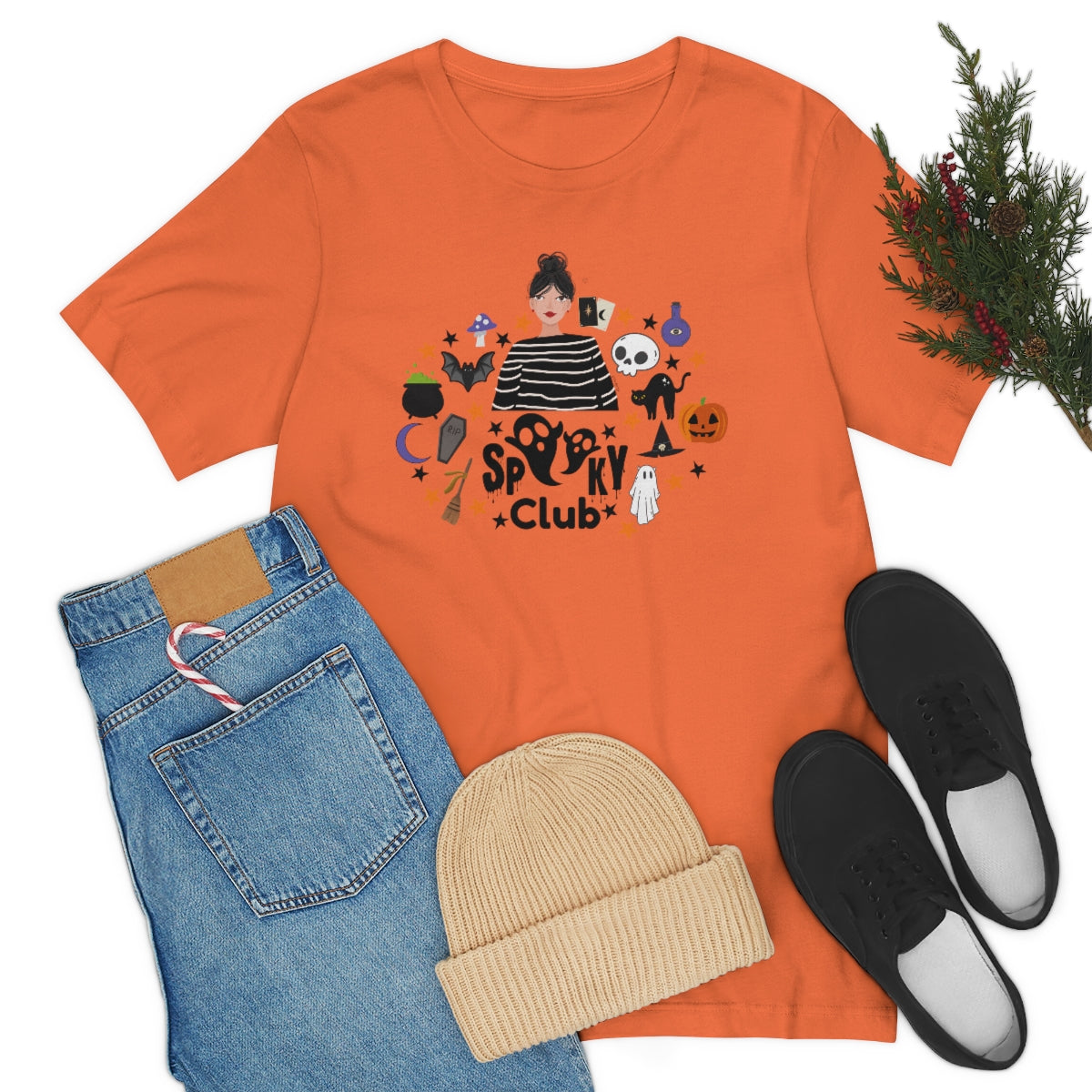 "Spooky Club" Print Tee - Unisex Shirt