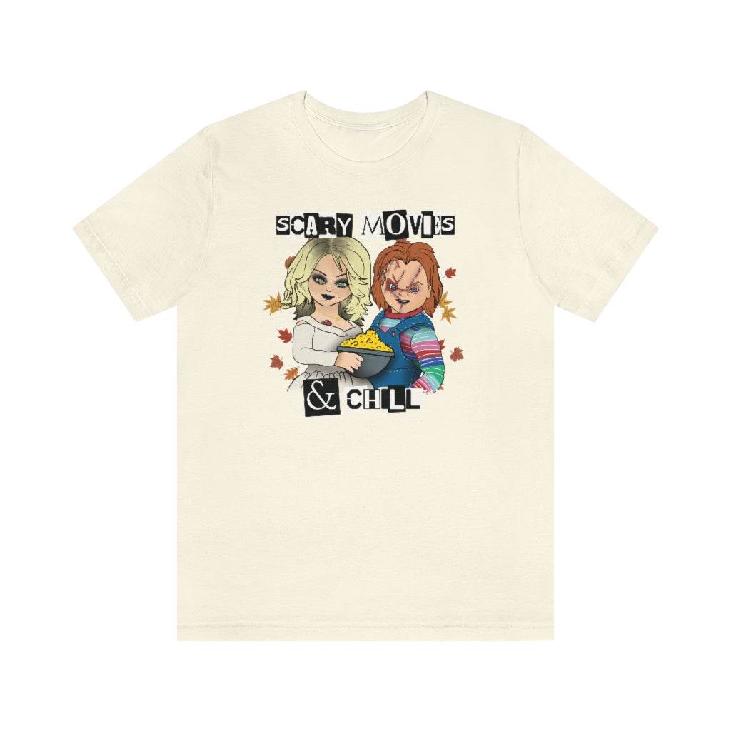 "Scary Movies & Chill" Horror Chucky Tee - Unisex Shirt