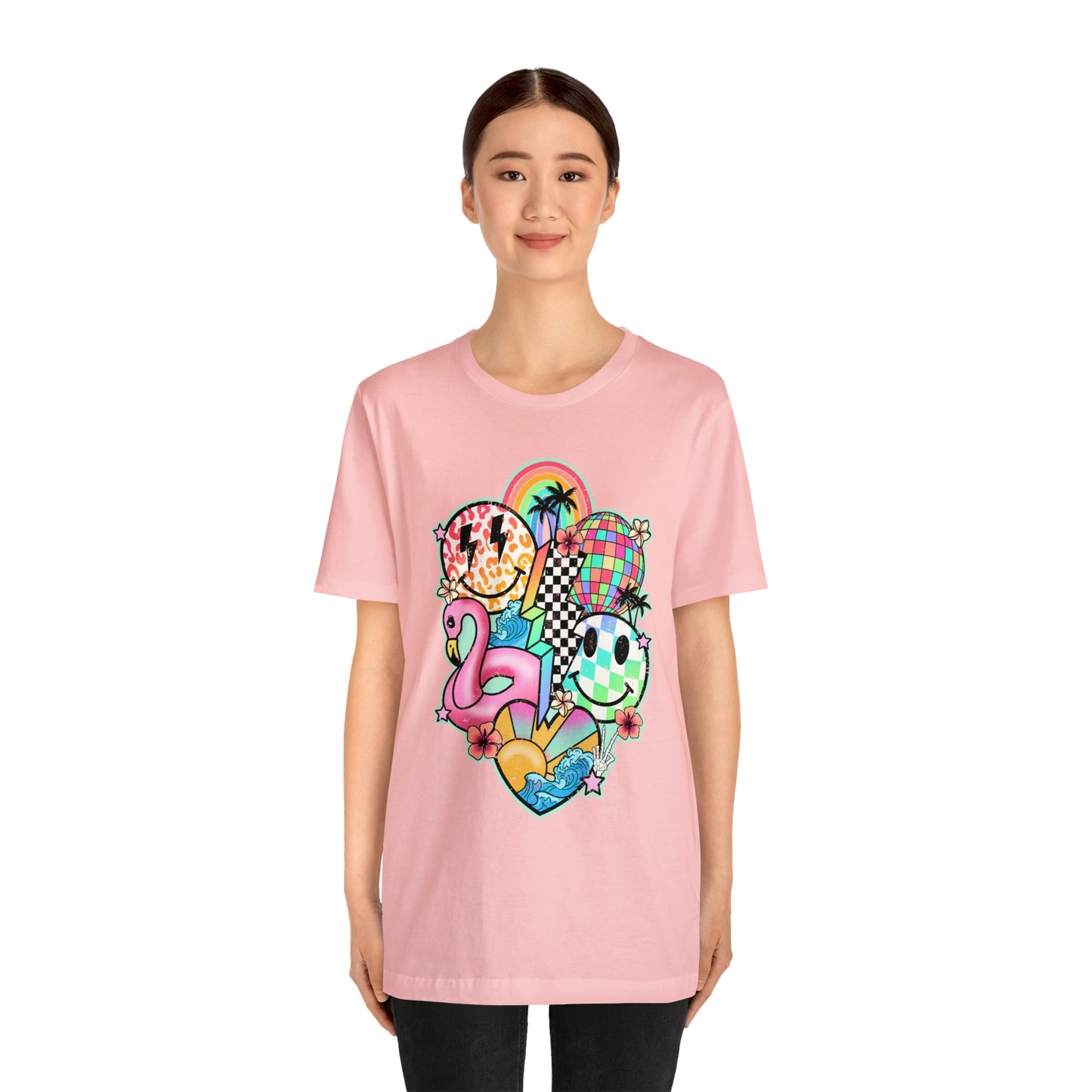 Neon Smiley Pool Party Tee - Unisex Shirt