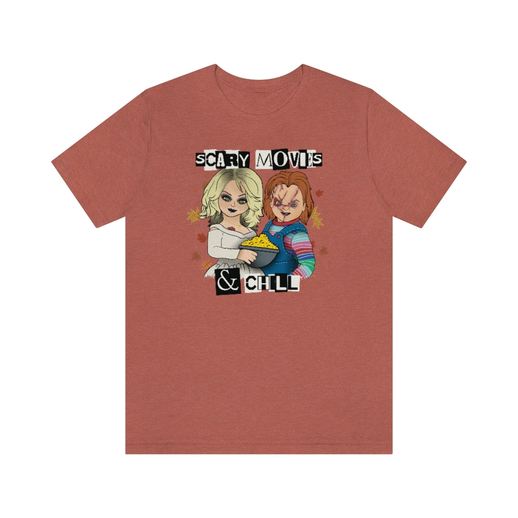 "Scary Movies & Chill" Horror Chucky Tee - Unisex Shirt