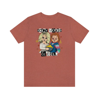 "Scary Movies & Chill" Horror Chucky Tee - Unisex Shirt