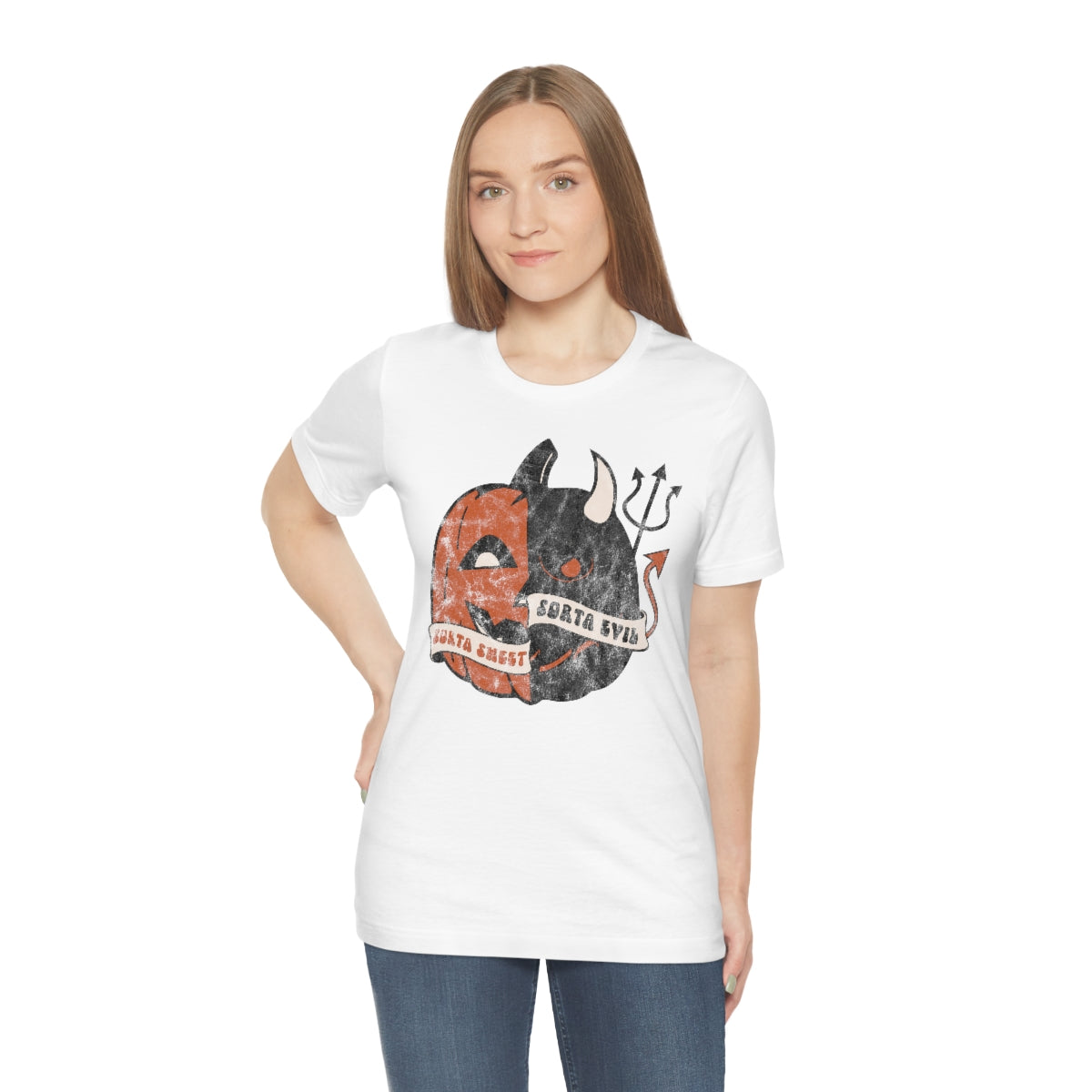 "Sorta Sweet Sorta Evil'" Jack-O-Lantern Tee - Unisex Shirt