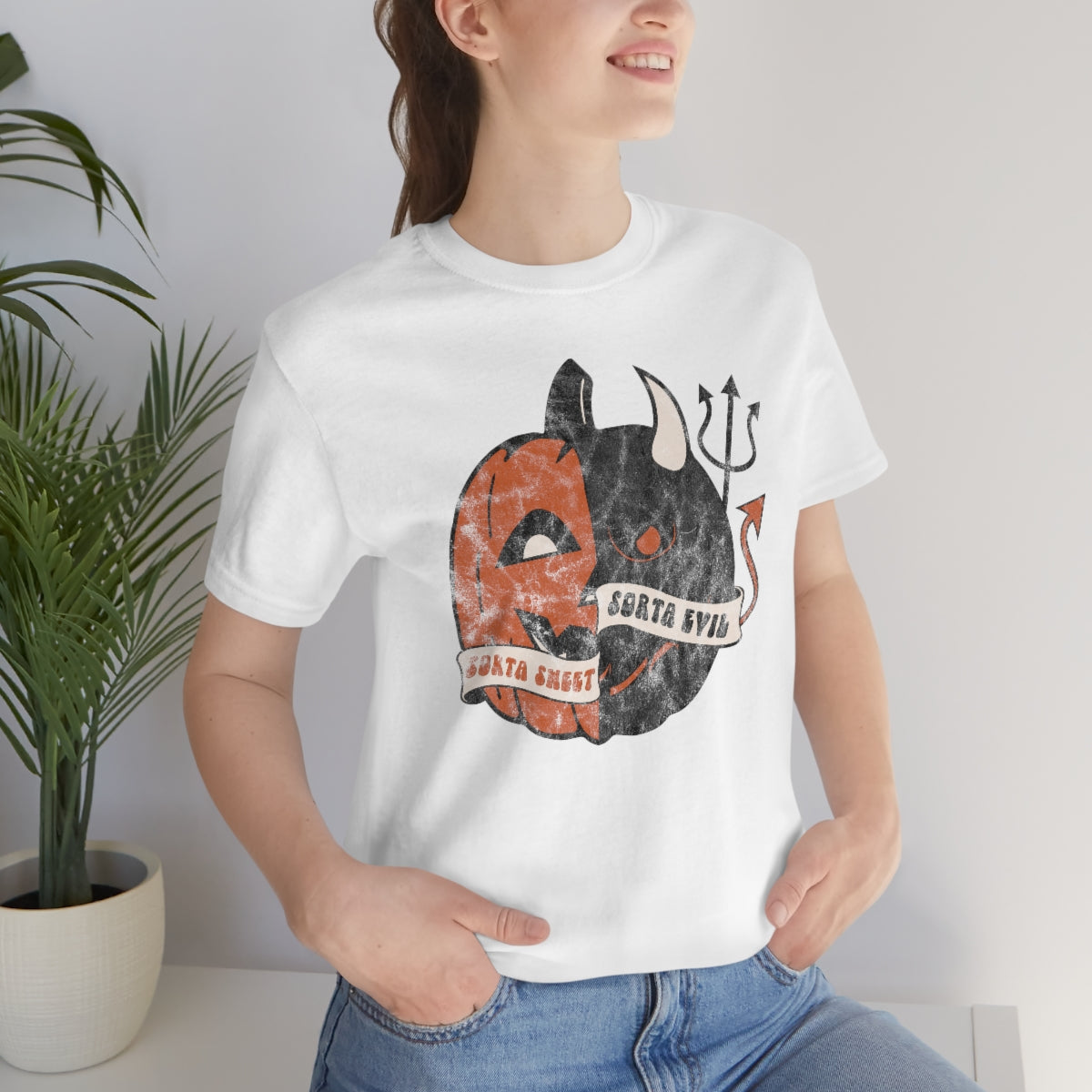 "Sorta Sweet Sorta Evil'" Jack-O-Lantern Tee - Unisex Shirt