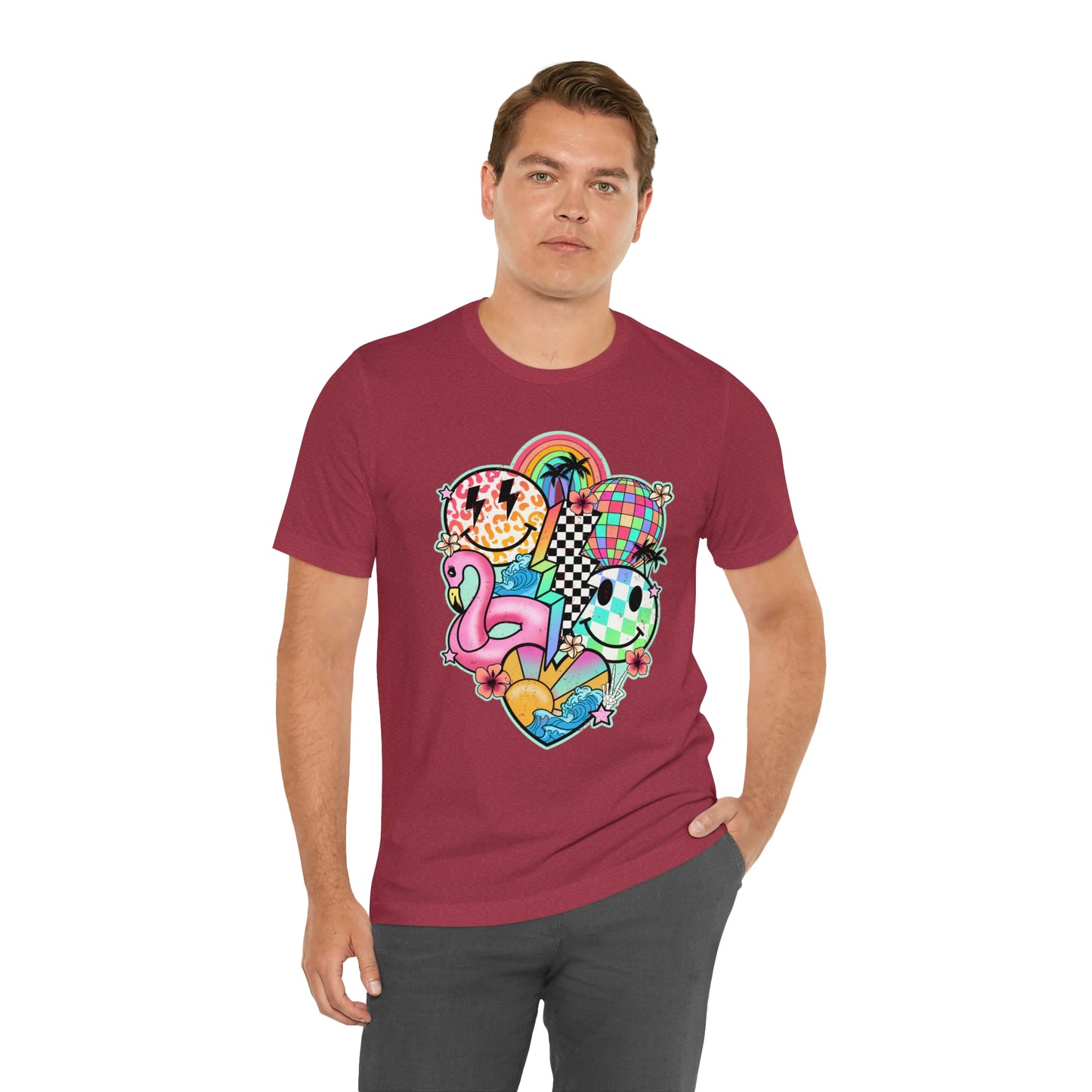 Neon Smiley Pool Party Tee - Unisex Shirt