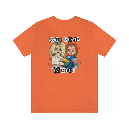 "Scary Movies & Chill" Horror Chucky Tee - Unisex Shirt