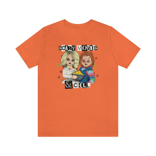 "Scary Movies & Chill" Horror Chucky Tee - Unisex Shirt