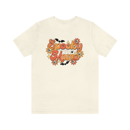 Bats Flowers And Skulls Summer "Spooky Mama" Tee - Unisex Shirt