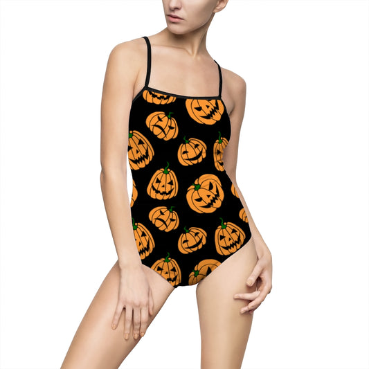 Jack-o-Lanterns One-piece Spaghetti Strap Swimsuit