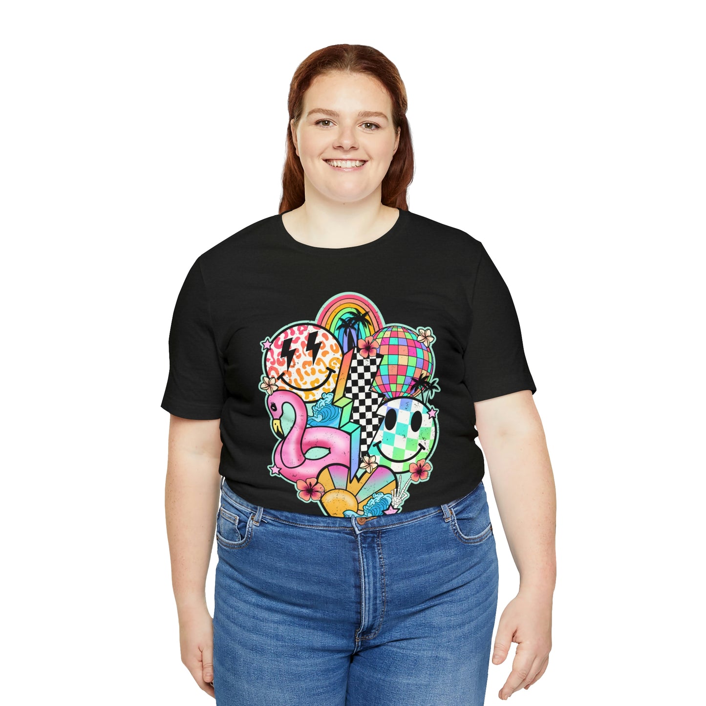 Neon Smiley Pool Party Tee - Unisex Shirt