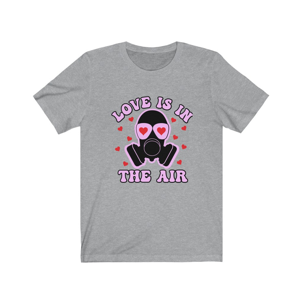 "Love is in the Air" Pink And Red Hearts Gas Mask Tee - Unisex Shirt