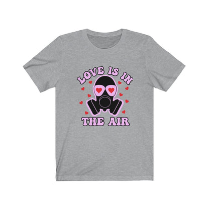"Love is in the Air" Pink And Red Hearts Gas Mask Tee - Unisex Shirt
