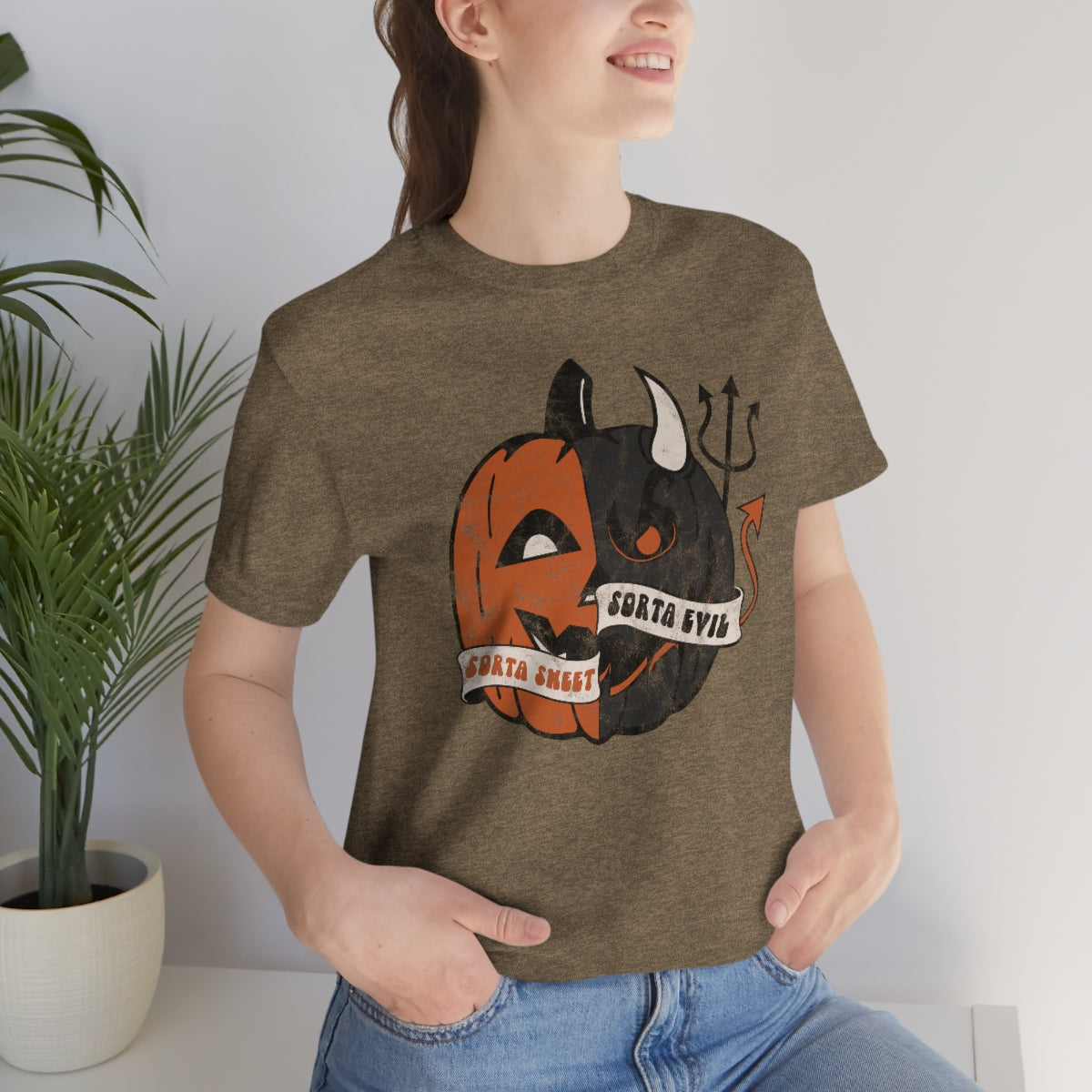 "Sorta Sweet Sorta Evil'" Jack-O-Lantern Tee - Unisex Shirt