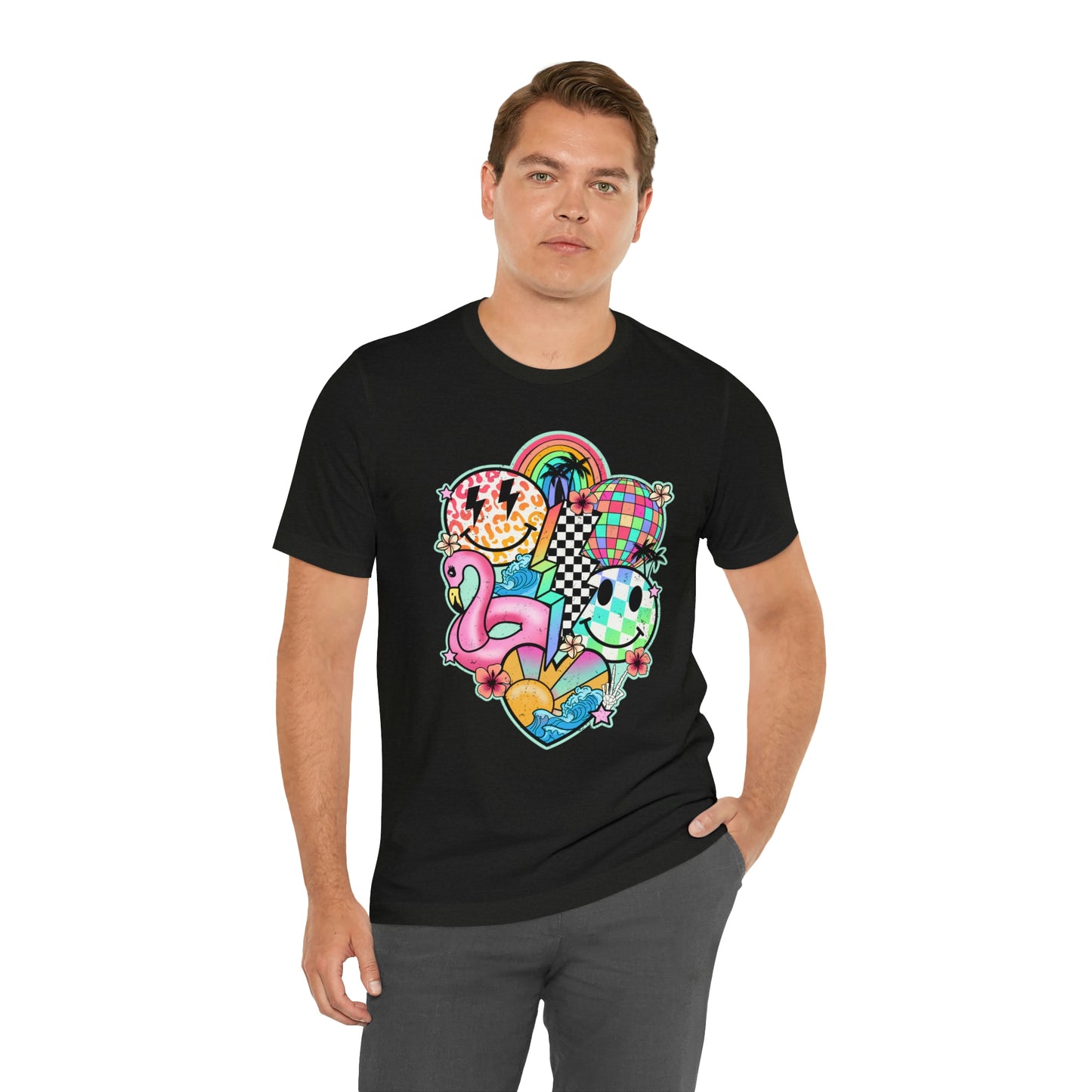 Neon Smiley Pool Party Tee - Unisex Shirt