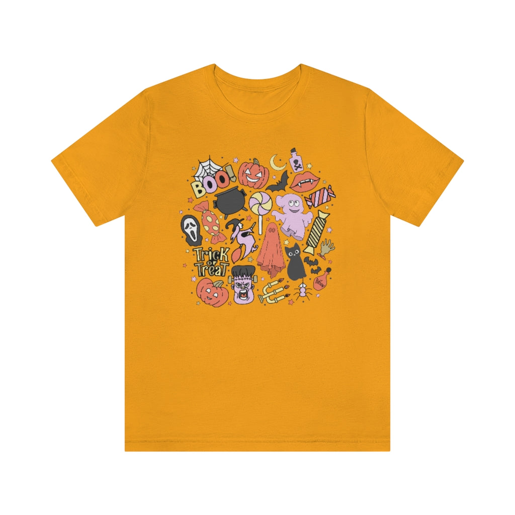 Trick-Or-Treat Spooky Doodles Tee - Unisex Shirt
