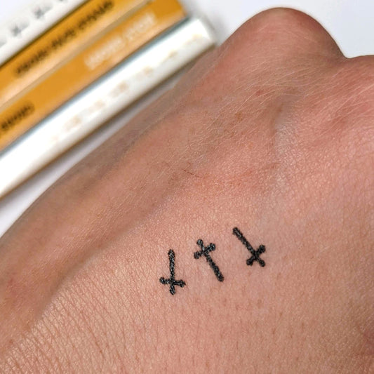Cross Stamp and Eye Liner Makeup (Ashley Hay Design)