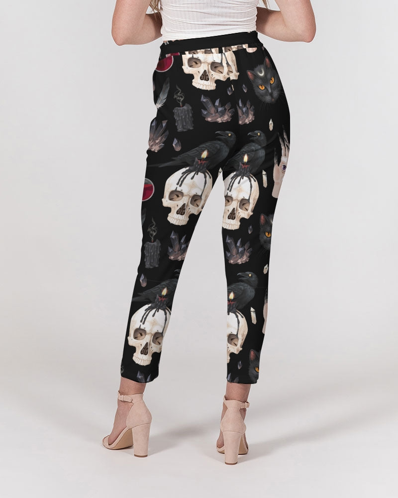 Salem Women's Belted Tapered Black Pants