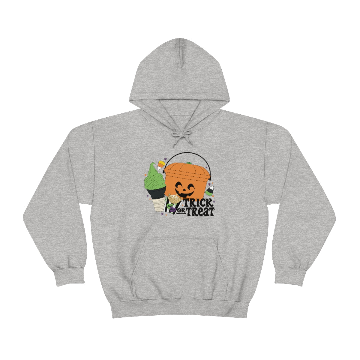 Vintage Halloween Buckets "Trick or Treat" Hooded Sweatshirt