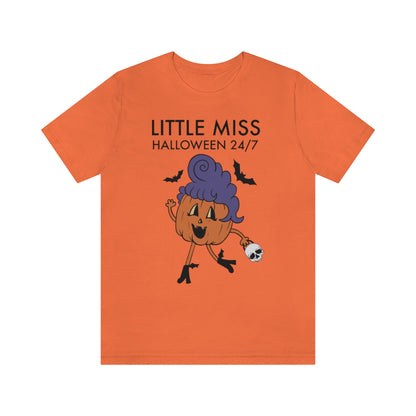 "Little Miss Halloween" Jack-O-Lantern Tee - Unisex Shirt