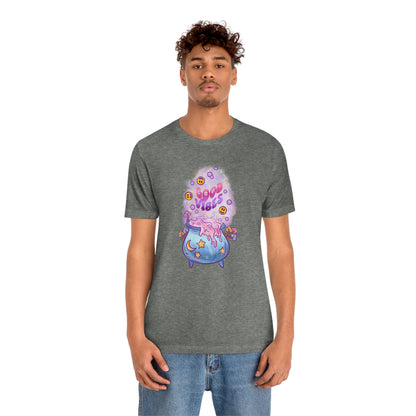 Witchy Good Vibes Smiley Cauldron Tee - Unisex Shirt