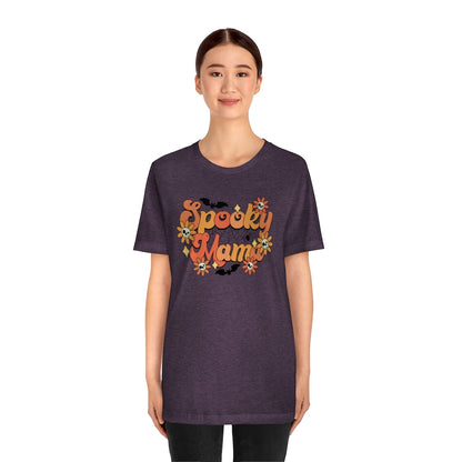 Bats Flowers And Skulls Summer "Spooky Mama" Tee - Unisex Shirt